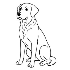dog vector realistic line icon on white background
Vector line icon animal, wildlife