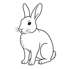 rabbit vector realistic line icon on white background
Vector line icon animal, wildlife