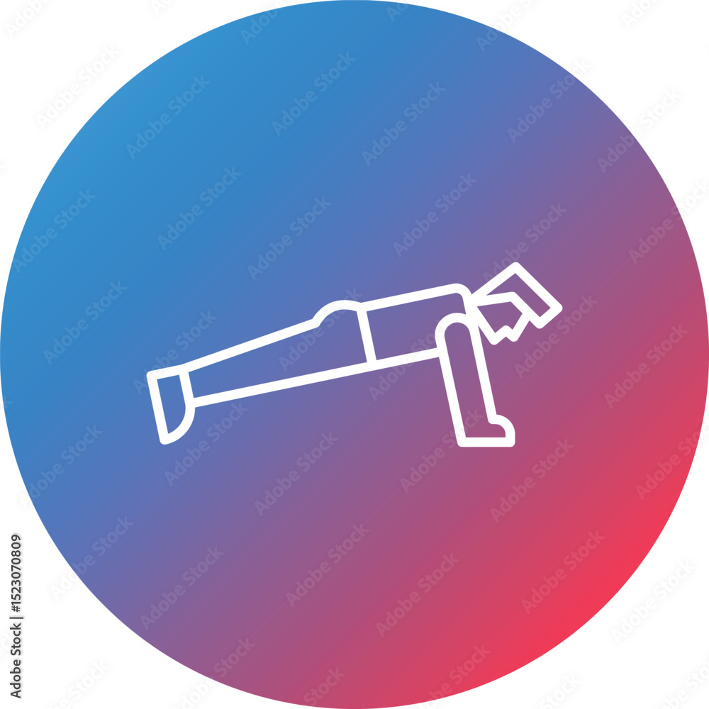 Poster push up line gradient circle background icon