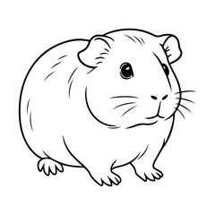 guinea pig vector realistic line icon on white background
Vector line icon animal, wildlife