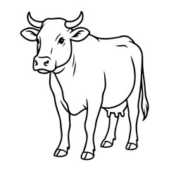 cow vector realistic line icon on white background
Vector line icon animal, wildlife