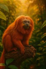 Golden Lion Tamarin Illustration