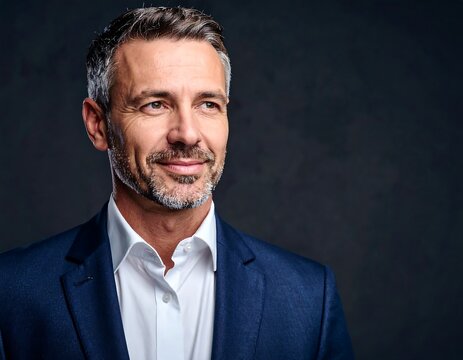 Mature man in business attire