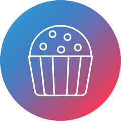Truffle Line Gradient Circle Background Icon
