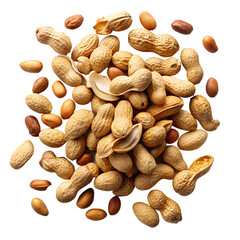 Collection Of Roasted Shelled Peanuts Scattered On Surface