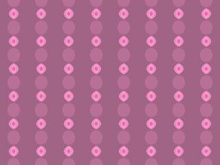 Seamless abstract pattern, pink oval and diamond, horizontal