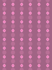 Seamless abstract pattern, pink oval and diamond, vertical