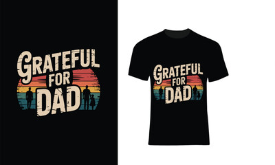 Happy fathers day t shirt design with colorful graphics