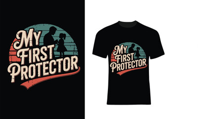 Happy fathers day t shirt design with colorful graphics