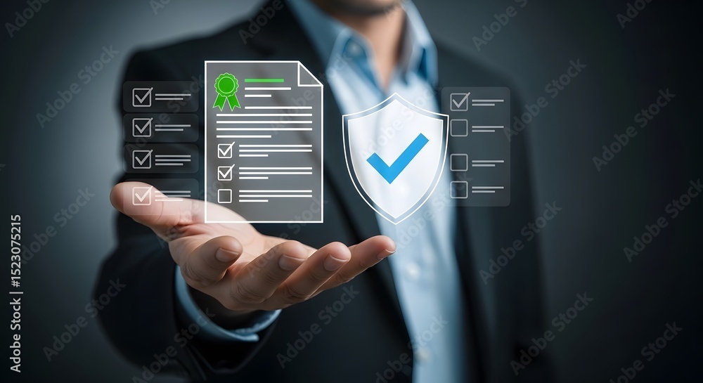 Poster secure business document management system compliance assurance checklists data protection