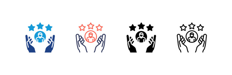 Customer Loyalty icon set multiple style collection