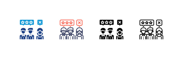 Customer Review icon set multiple style collection