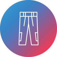 Trousers Line Gradient Circle Background Icon