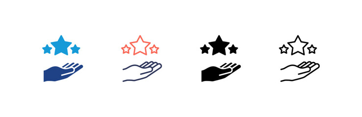 Customer Review icon set multiple style collection