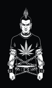 Portrait of a young man with a sword and mask, an illustration of a person in a black suit. t-shirt desine