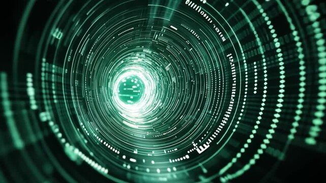 Digital Tunnel, Binary Code Digital Visualization