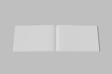 Naklejka premium A4 photorealistic landscape brochure mockup on light grey background