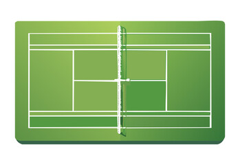 Overhead Green Tennis Court Net