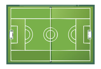 Overhead Green Football Field Line Style