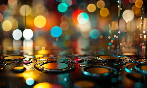 Colorful abstract digital lightscape design.