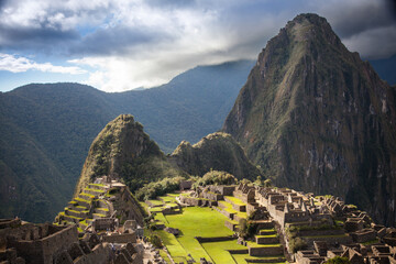 Machu Picchu, Incas Empire Lost Capital City, Ancient Temple Ruins in Andes Sacred Valley, Huayna Picchu Mountain Peak, Peru