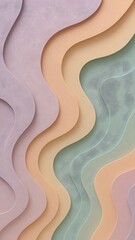 Layered Pastel Paper Cut Abstract Background Design