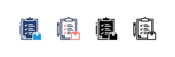Checklist icon set multiple style collection