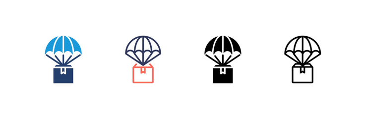 Drop Shipping icon set multiple style collection