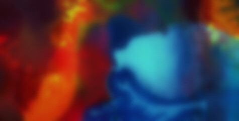 Painted Dreamscape Infused with an Array of Colors and Abstract Forms