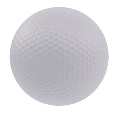 white golf ball 3d icon in cartoon plastic style minimal isolated on transparent white background, clipping path
