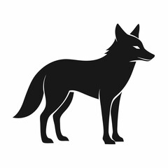 coyote  Silhouette vector on white background