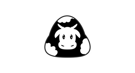 black and white cow