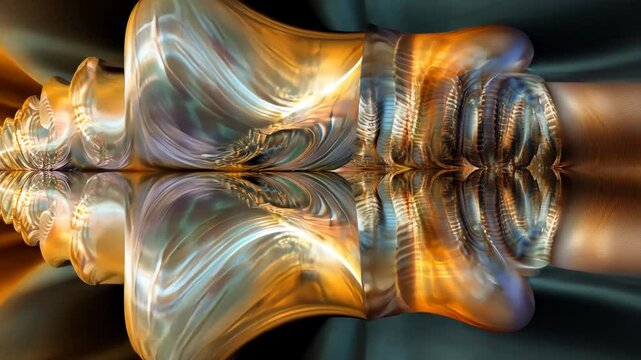 Golden Spiral Seashell Pattern Illustration for Nature Inspired Beach Decor