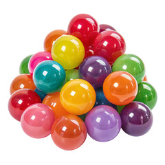 Colorful Pile of Round Balls Plastic Spheres Playful and Vibrant Toys