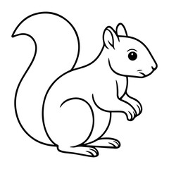 squirrel vector realistic line icon on white background
Vector line icon animal, wildlife