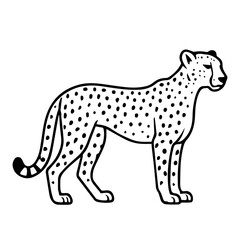 cheetah vector realistic line icon on white background
Vector line icon animal, wildlife