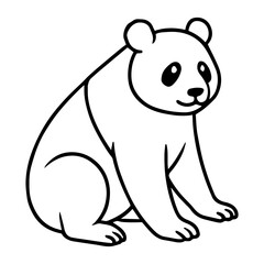 panda  vector realistic line icon on white background
Vector line icon animal, wildlife