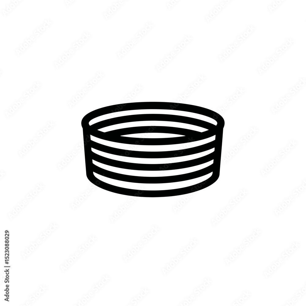 Poster concentric stack presents stacked cylinder shape on plain backdrop