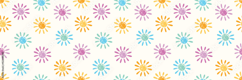 Canvas Prints sun seamless pattern. summer background design. banner. vector