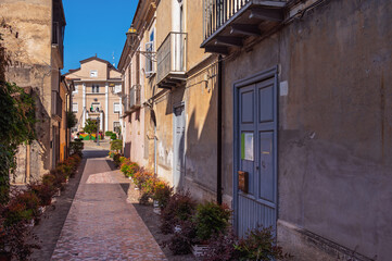 view of the village of Sarconi, Potenza province, Basilicata