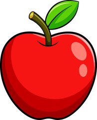 red apple vector illustration