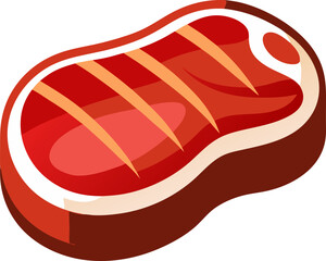 Steak vector white background
