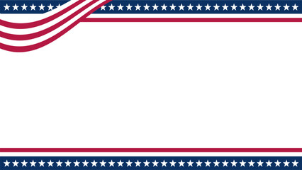 Patriotic Independence Day American Red and Blue Colors Copy Space