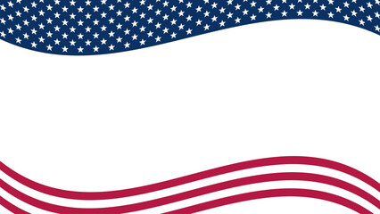 Patriotic Independence Day American Red and Blue Colors Copy Space