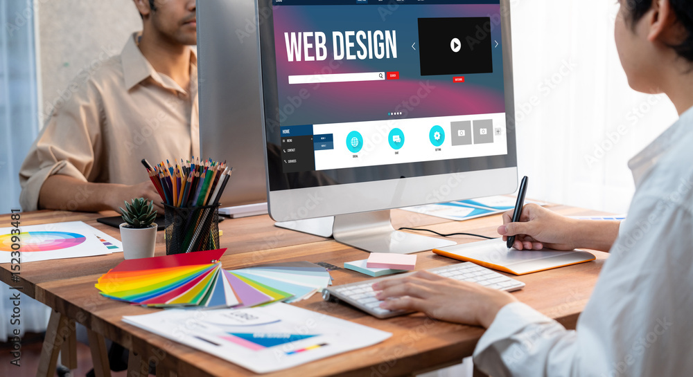 Poster website design software provide brisk template for online retail business and e-commerce