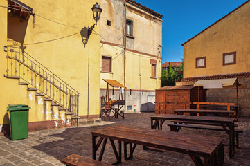 view of the village of Sarconi, Potenza province, Basilicata