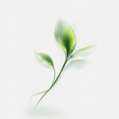Obraz premium Illustration of a sprouting leaf, soft highlights, delicate shading
