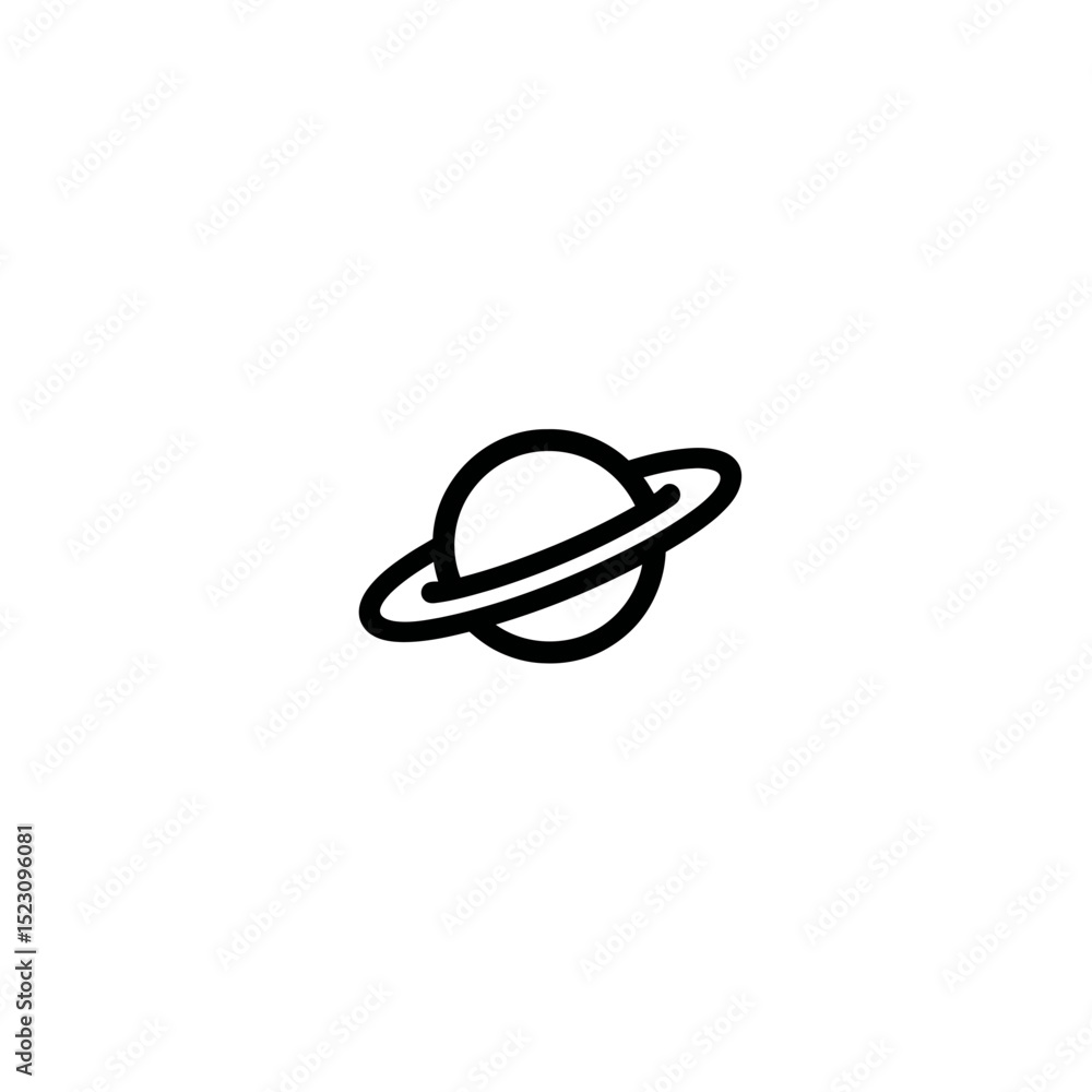 Poster orbiting planet image symbolizes celestial body in space drawing