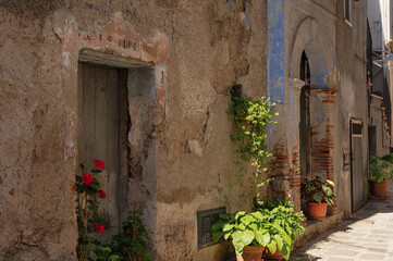 view of the village of Sarconi, Potenza province, Basilicata