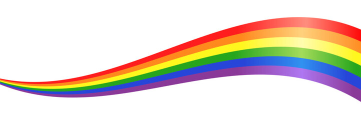 LGBT rainbow flag banner. Pride Month design concept. Gay parade celebration. Vector illustration	